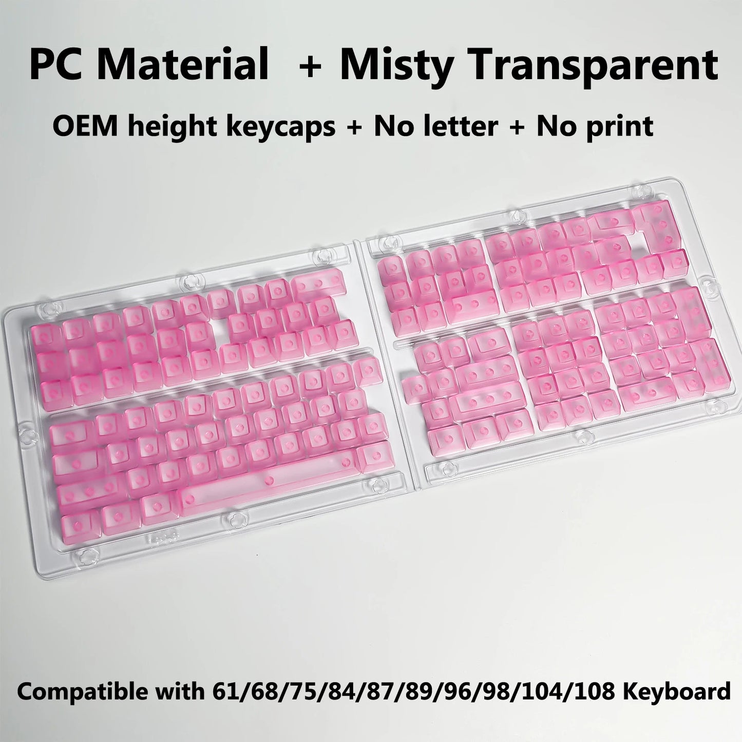 Clear, Transparent Keycap Set