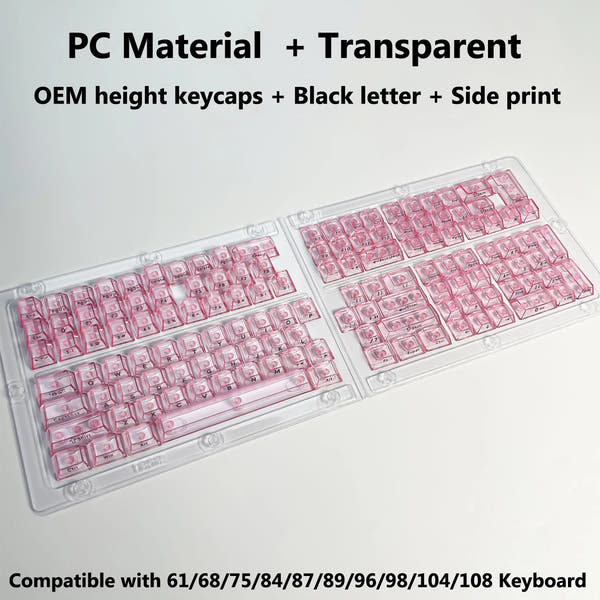 Clear, Transparent Keycap Set