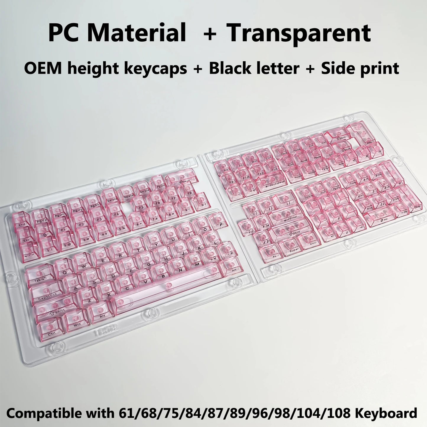 Clear, Transparent Keycap Set