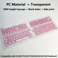 Clear, Transparent Keycap Set