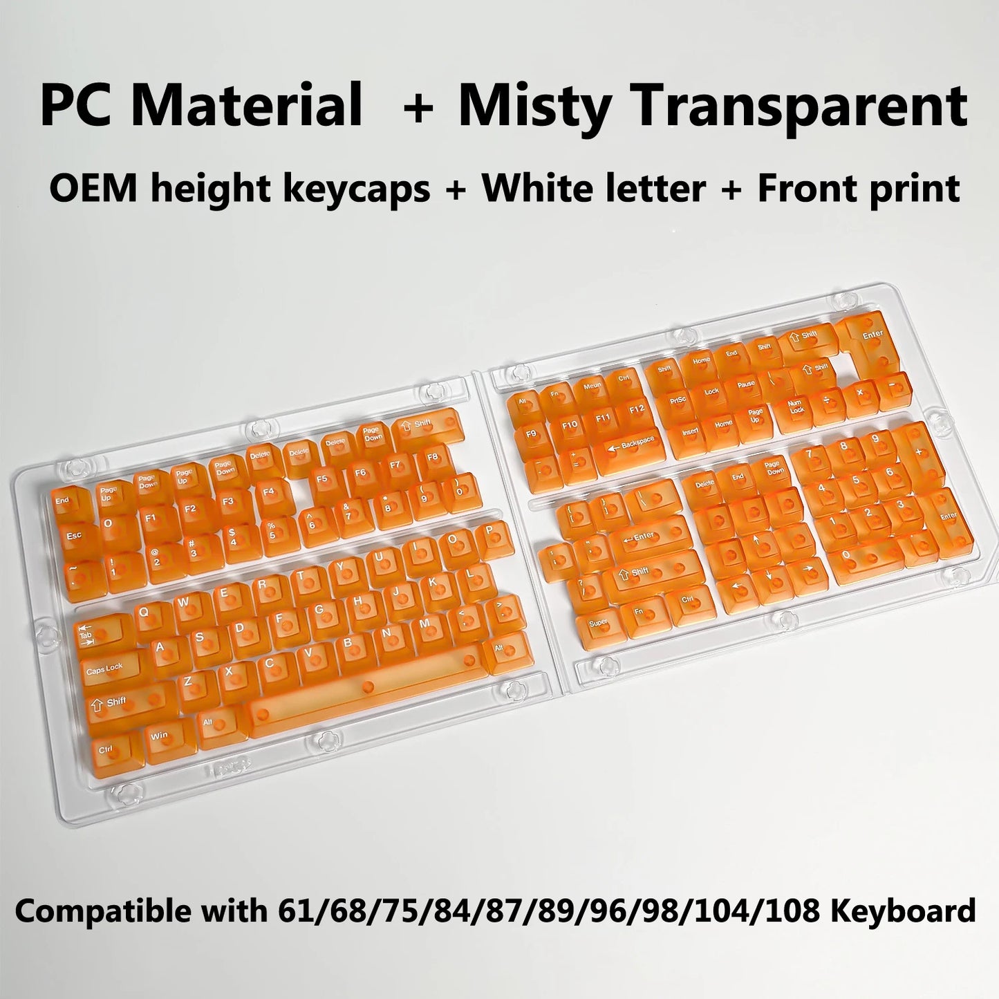 Clear, Transparent Keycap Set