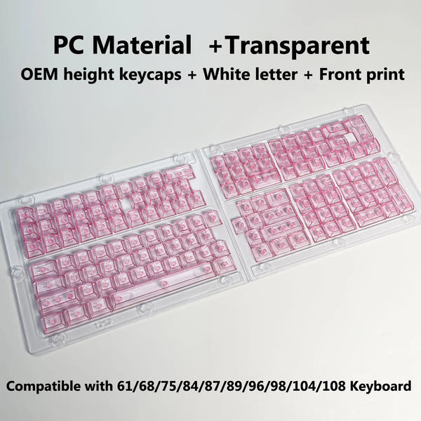 Clear, Transparent Keycap Set