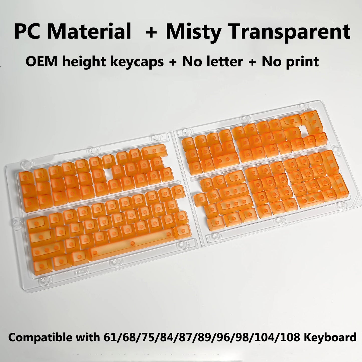 Clear, Transparent Keycap Set