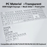 Clear, Transparent Keycap Set