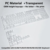 Clear, Transparent Keycap Set