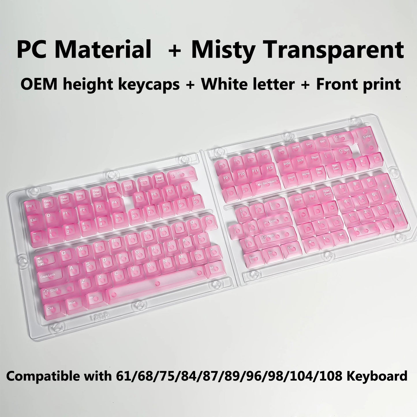 Clear, Transparent Keycap Set