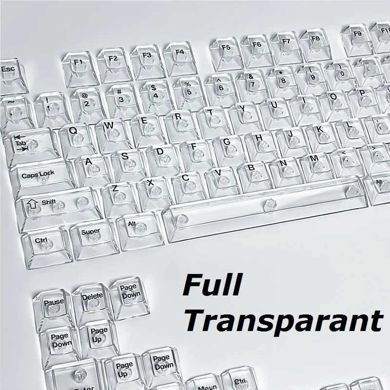 Clear, Transparent Keycap Set