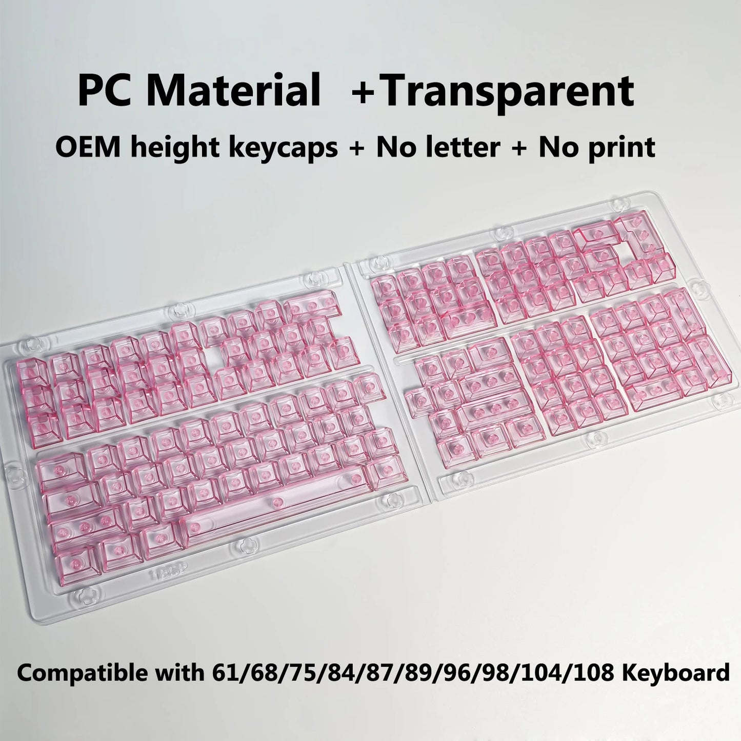Clear, Transparent Keycap Set