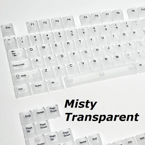 Clear, Transparent Keycap Set