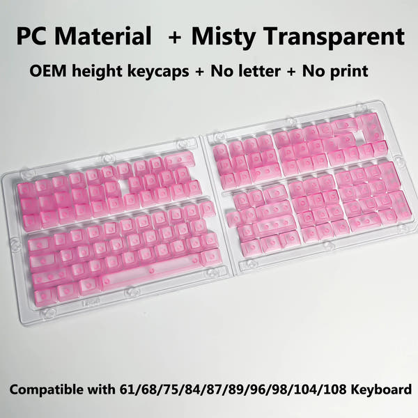 Clear, Transparent Keycap Set